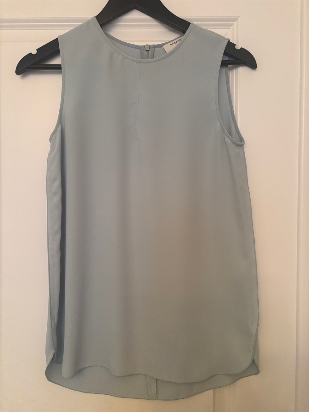Babaton Pale Blue Sleeveless Shell Top